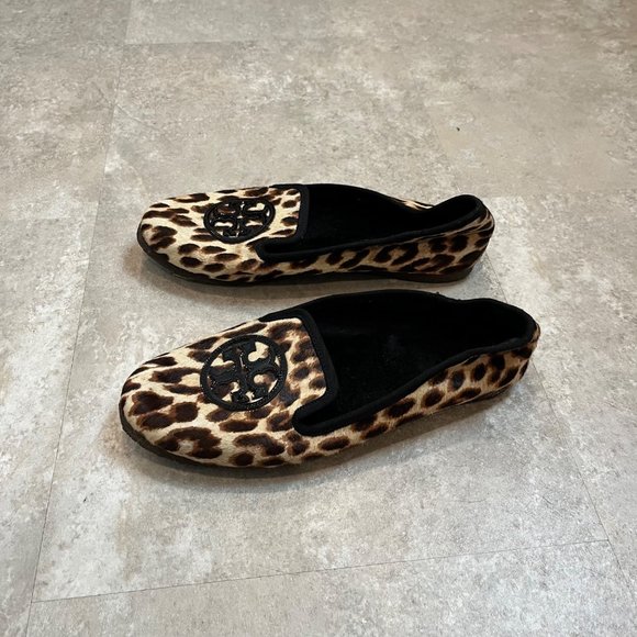 Tory Burch Billy Smoking Loafer Leopard Size 9 - Picture 3 of 11